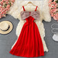 Robe courte à épaules dénudées et jolie ligne A, robe tendance 593