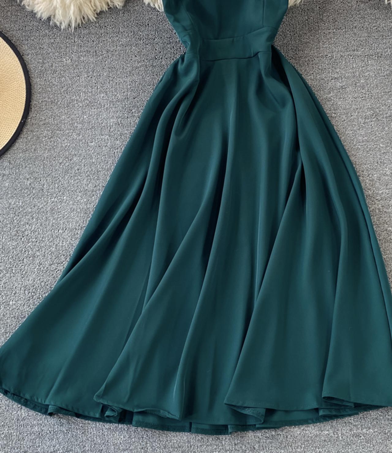 Cute A line short dress fashion dress  670