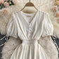 Simple v neck short dress fashion dress  664