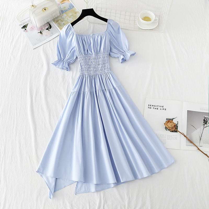 Cute irregular A line dress fashion dress  477