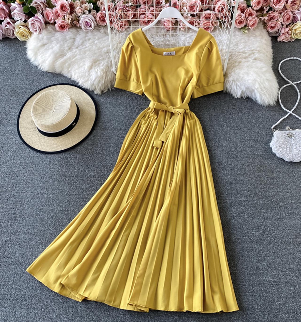 Cute A line short dress simple dress  674