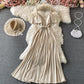 Cute A line dress off shoulder fashion dress  695
