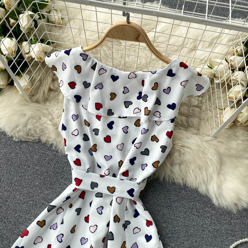 Cute A line high low dress fashion dress  636