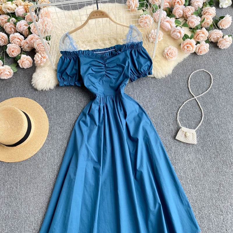 Stylish A line short sleeve dress fashion dress  552