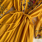 Sweet long-sleeved embroidered dress  607