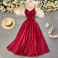 Robe trapèze à col en V mignonne et tendance 485