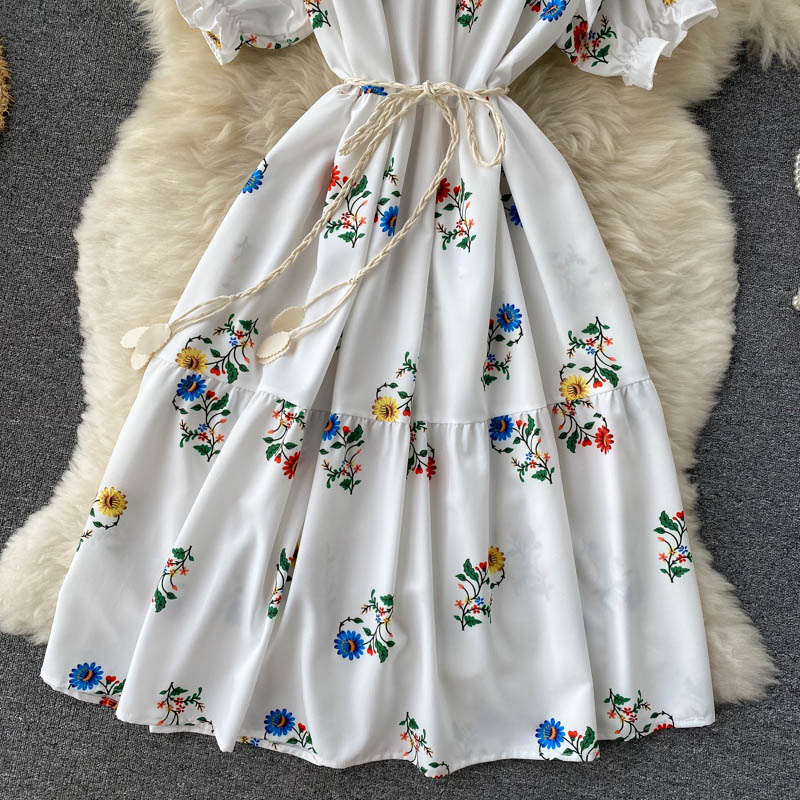 Cute lace short A line dress fashion dress  475