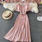 Cute A line short dress simple dress  674