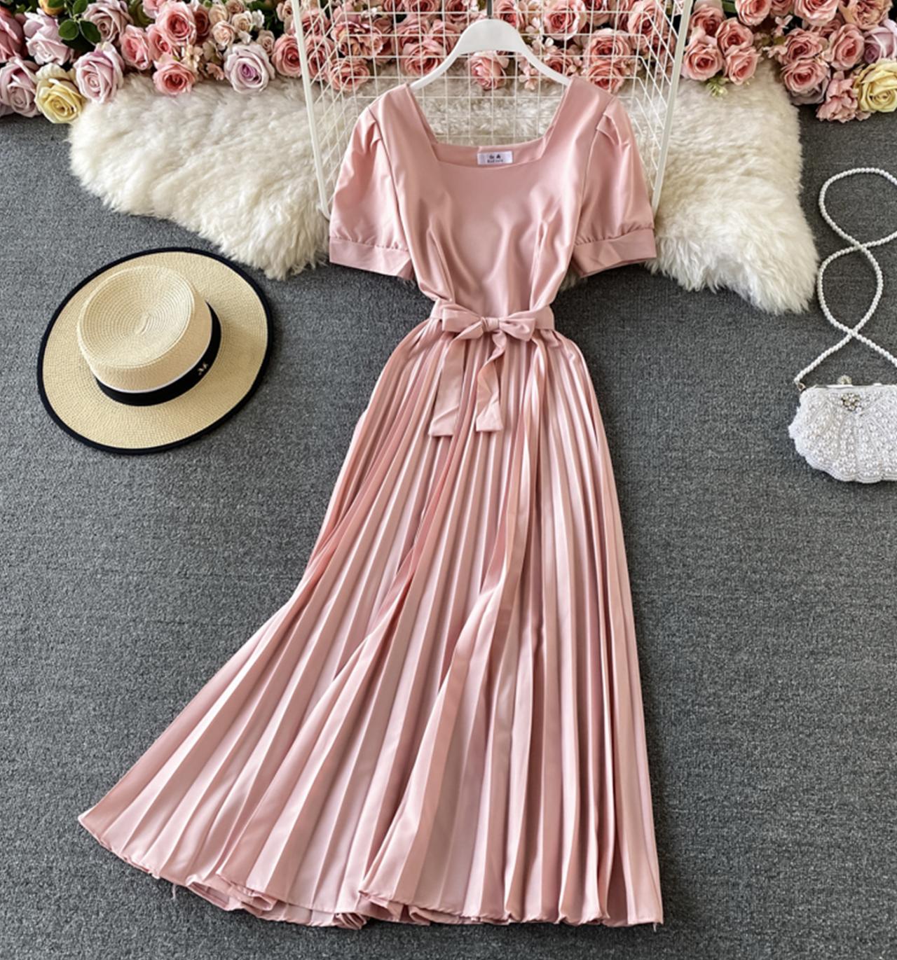 Cute A line short dress simple dress  674
