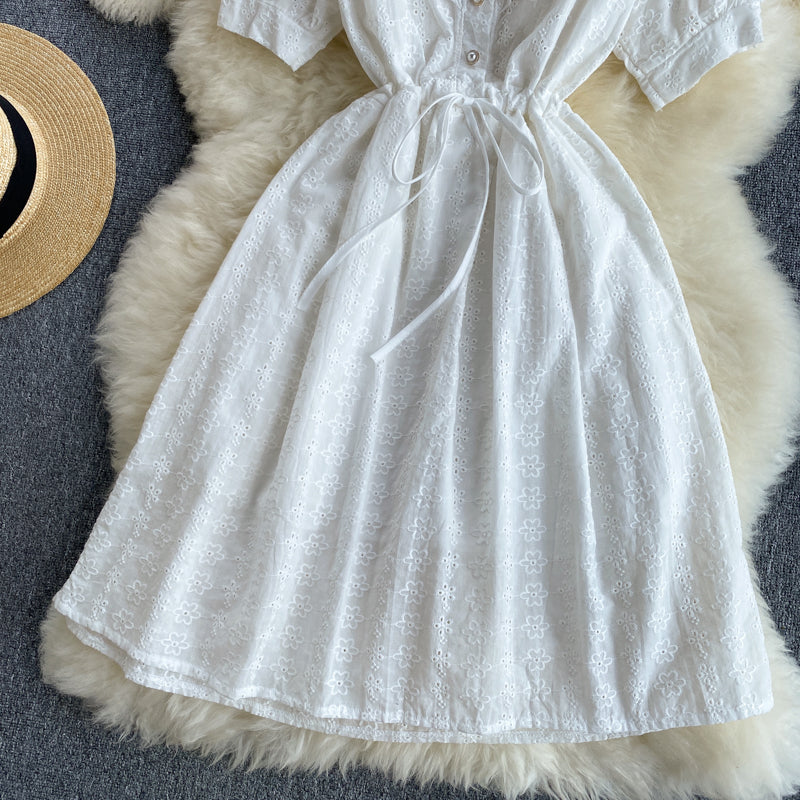 Sweet A line embroidered dress  584