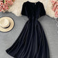 Simple v neck short dress fashion dress  659