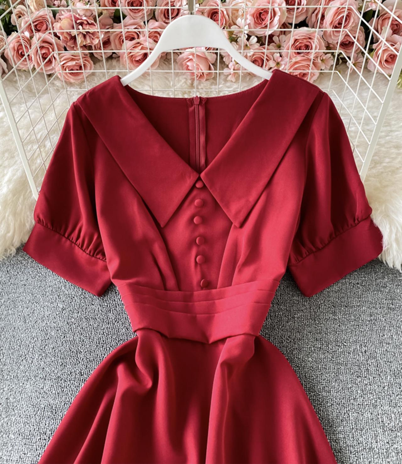 Cute A line short dress fashion dress  690