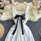 Cute A line bow dress fashion dress  599