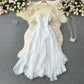 Robe courte en tulle à coupe trapèze mignonne et tendance 494