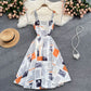 Cute A line floral dress fashion dress  559
