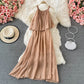 A line chiffon off shoulder dress fashion dress  601