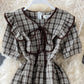 Cute A line plaid dress  671