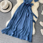 Simple v neck short dress fashion dress  647