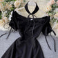 Black A line short dress fashion dress  650