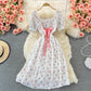 Robe trapèze à fleurs douces et tendance 511
