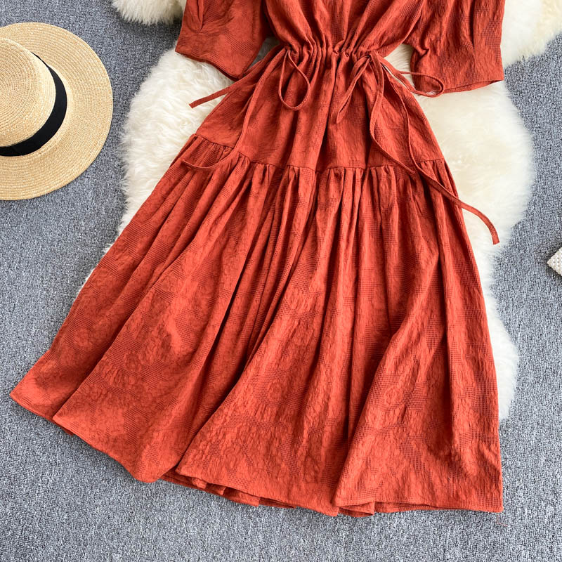 Cute V neck short dress fashion dress  616