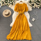Robe courte en mousseline de soie simple et tendance 554