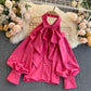 Stylish off-shoulder puff sleeve top  313