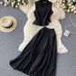 Black two pieces dress fashion dress  663