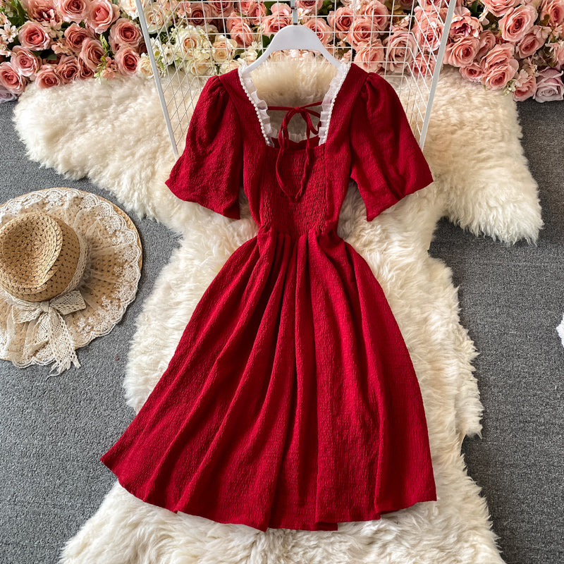 Cute A line short dress fashion dress  641