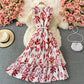 Robe trapèze à col rond et jolie robe tendance 504