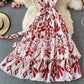 Robe trapèze à col rond et jolie robe tendance 504