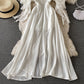 Jolie robe blanche en mousseline de soie à la mode 538 
