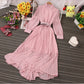 Stylihs chiffon long sleeve dress fashion dress  569