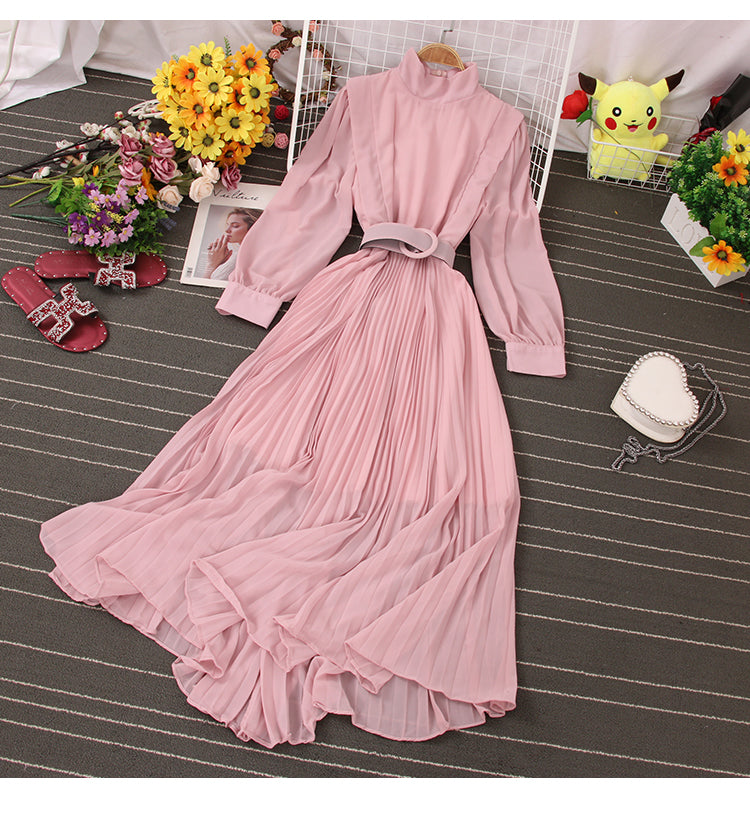 Stylihs chiffon long sleeve dress fashion dress  569