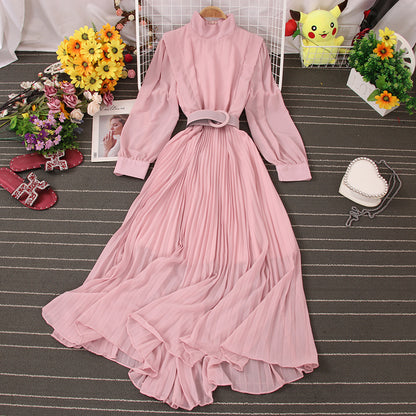Stylihs chiffon long sleeve dress fashion dress  569