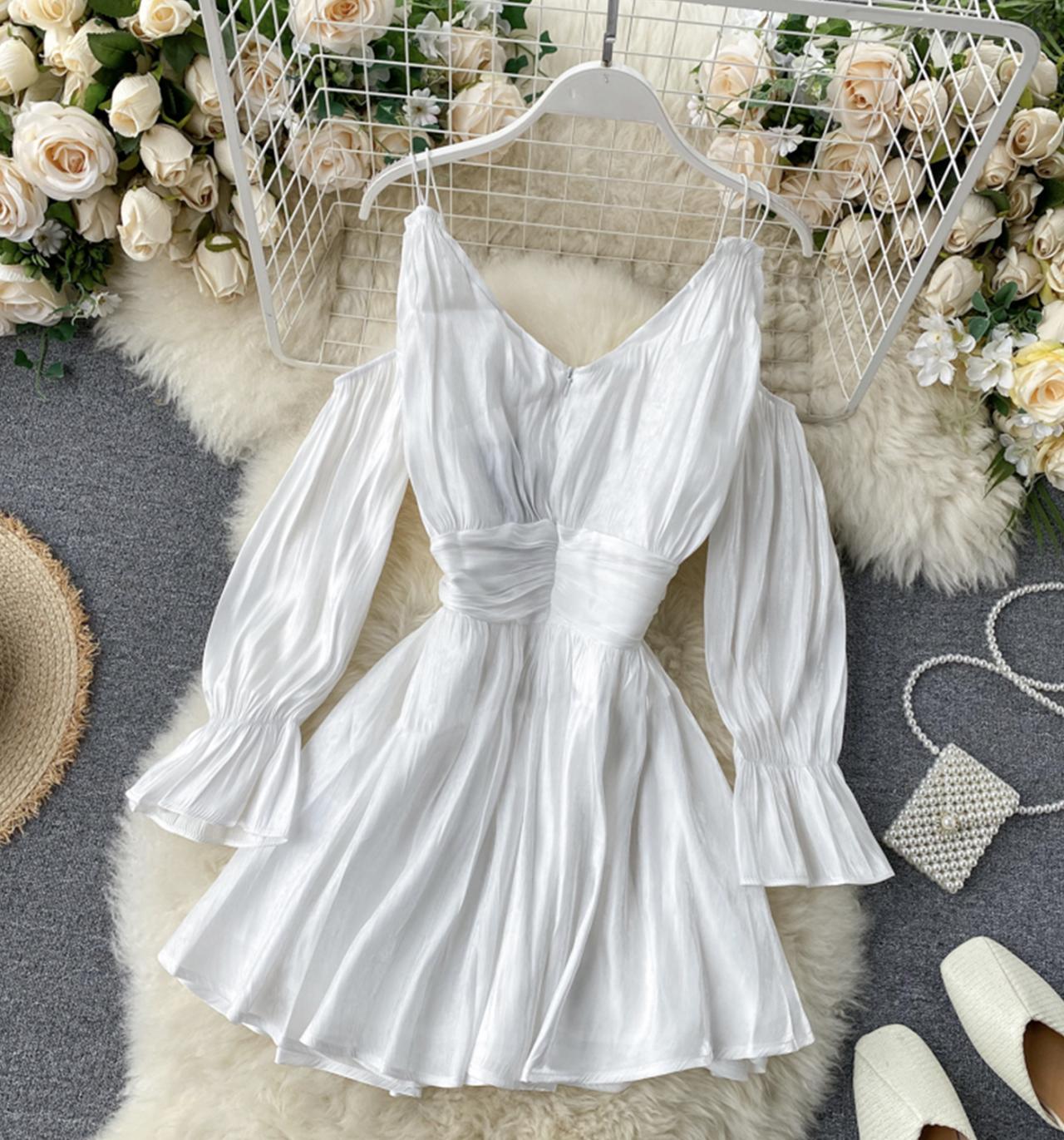Cute long sleeve short dress fashion dress  648