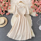 Cute bow short A line dress fashion dress  533