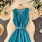 Simple v neck A line dress fashion dress  572