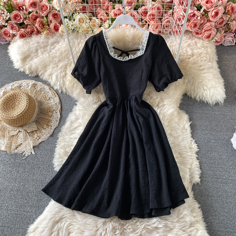 Cute A line short dress fashion dress  641