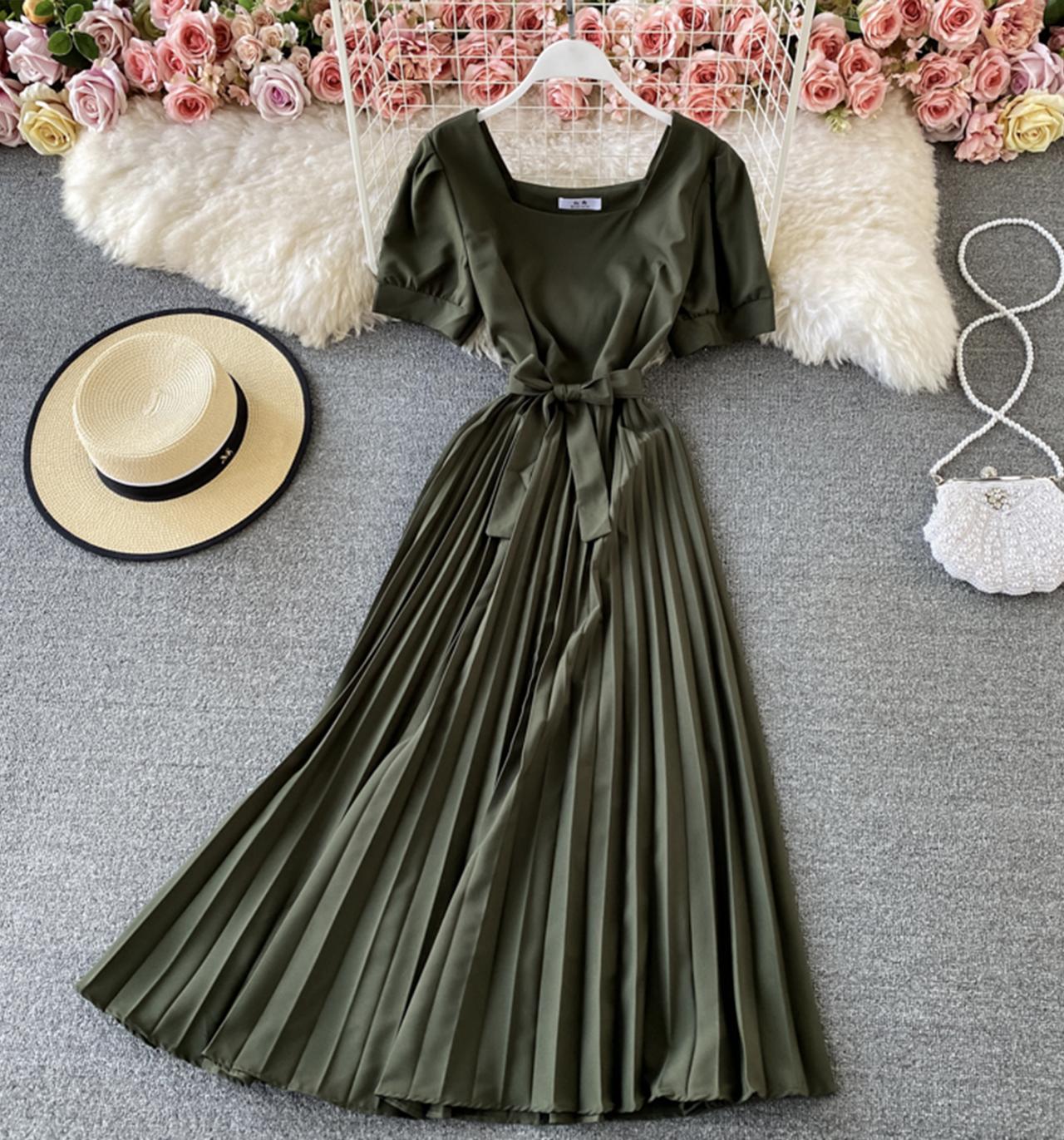 Cute A line short dress simple dress  674