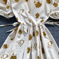 Cute round neck short A line dress fashion dress  562