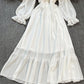 A line chiffon long sleeve dress fashion dress 644