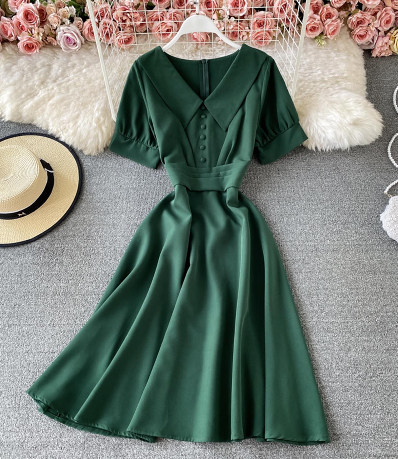 Cute A line short dress fashion dress  690