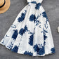 Cute A line floral dress fashion dress  559