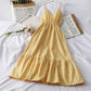 Jolie robe à carreaux à col en V Robe trapèze tendance 500