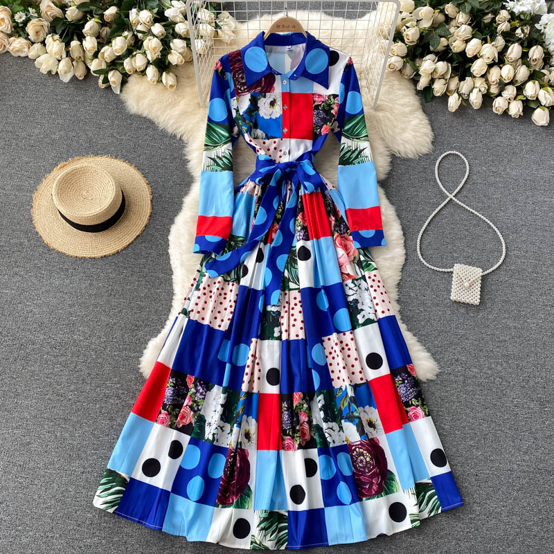 Stylish A line long sleeve dress fashion dress  464