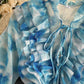 Blue A line long sleeve dress fashion dress 649