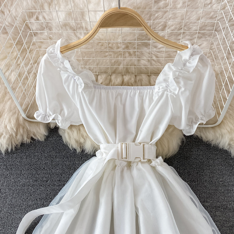 Robe mignonne à coupe haute et basse, robe tendance 604