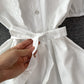 Robe blanche trapèze tendance 621