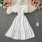 Robe blanche trapèze tendance 621